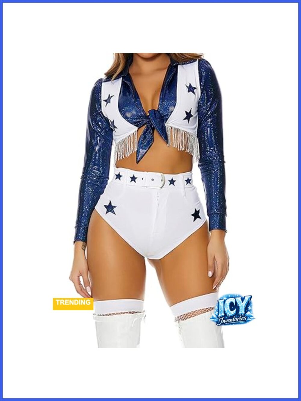 Forplay Women's Seeing Stars Cheerleader Costume, Adult Halloween Outfit
